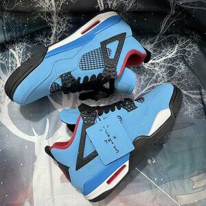 Jordan 4 Mid-Top Basketball Shoes Blue